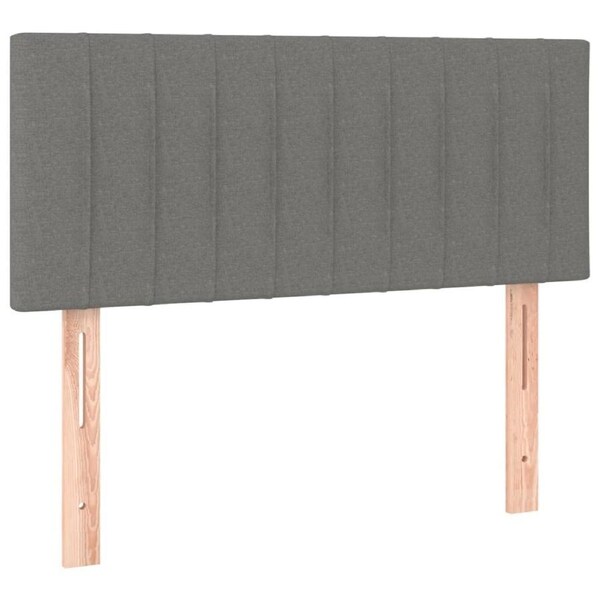 Headboard Dark Grey 100x5x78/88 cm Fabric vidaXL