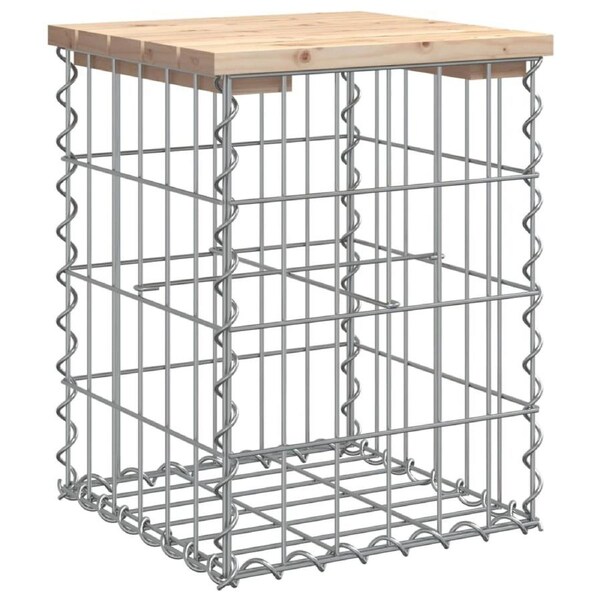 Garden Bench Gabion Design 33x31x42 cm Solid Wood Pine vidaXL