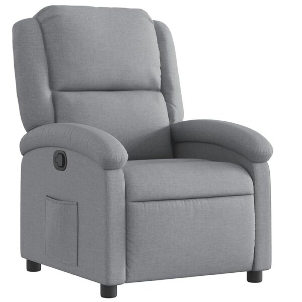Recliner Chair Light Grey Fabric vidaXL