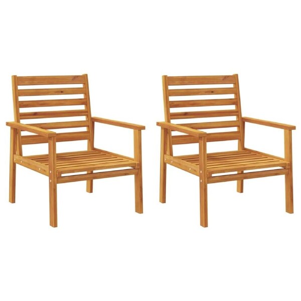 Garden Sofa Chair 2pcs Solid Wood Acacia vidaXL