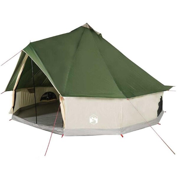 Family Tent Tipi 6-Person Green Waterproof vidaXL