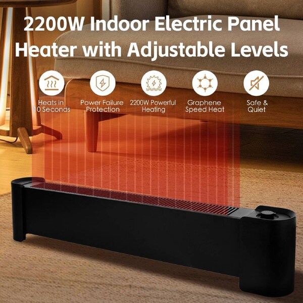 2200W Graphene Floor Electric Heater - Fast & Energy-Efficient Heating