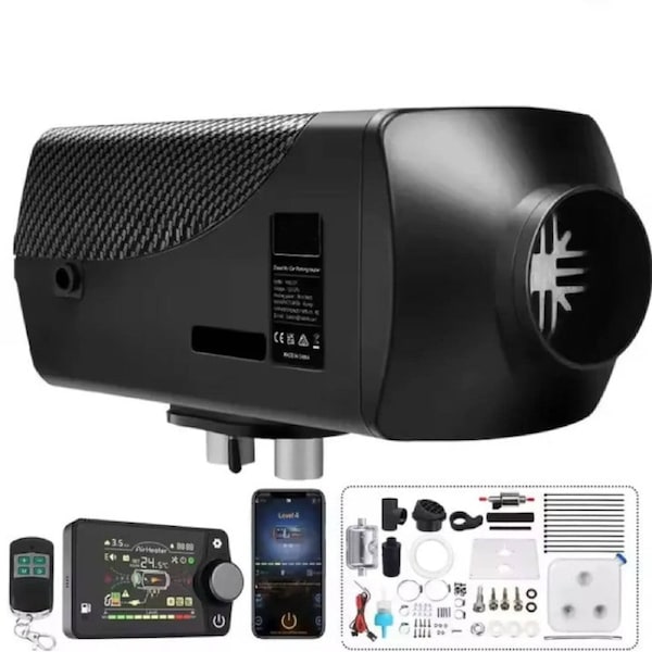 Bluetooth App 12V 5KW Diesel Air Heater Tank Remote Control Caravan Motorhome RV