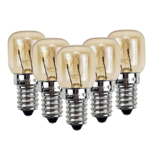 25W 5Pcs Himalayan Salt Lamp Globe Bulb Light Bulbs Heat Resisting E14