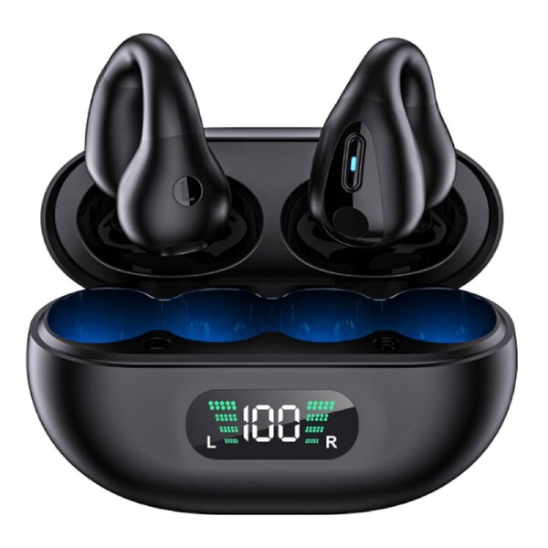 Open Ear Clip Headphones Wireless Earbuds Bluetooth Over Ear Buds Bone Conduction