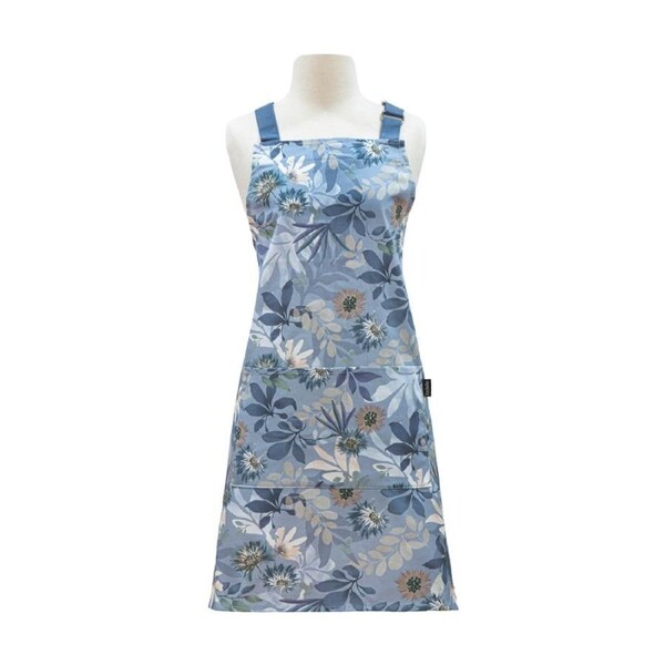 Ladelle Mossman Adjustable Floral Print Kitchen Apron Blue/Blush