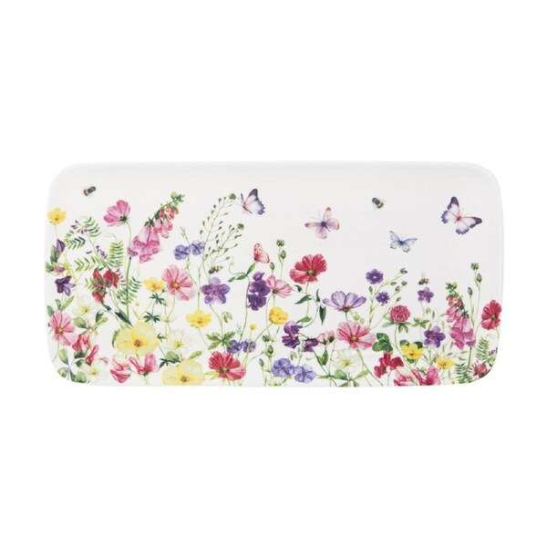 Ashdene Garden Soiree Platter Bone China Floral Butterfly Serveware latte