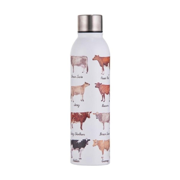 Ashdene Best In Breed Stainless Steel Insulated Drink Bottle Dairy Cow