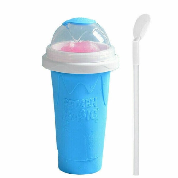 Slushie Maker Cup Quick Freeze Magic Squeeze Cup Milkshake Cup Ice Cream Maker Blue