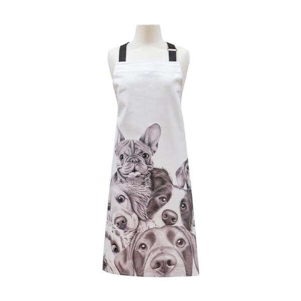 Ashdene Peeking Pups Apron Puppy Dog Cooking Kitchen Animal Art