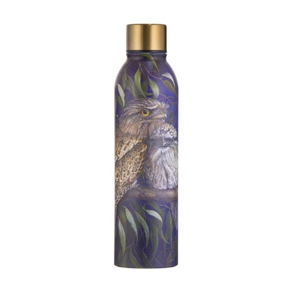 Ashdene Midnight Tawny Stainless Steel Insulated Drink Bottle Animal Art