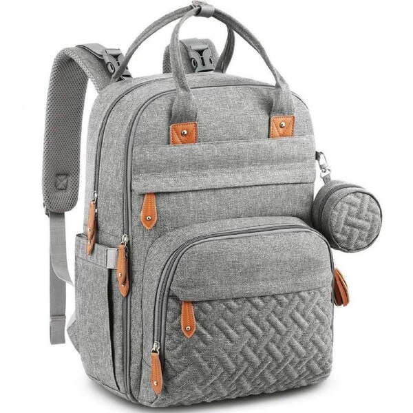 Toddly Urban Ease Series Diaper Bag - Chic Nappy Bag for Daily Baby Essentials UrbanEase Light Grey