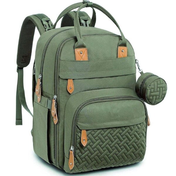 Toddly Urban Ease Series Diaper Bag - Chic Nappy Bag for Daily Baby Essentials UrbanEase Army Green