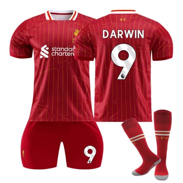 Nevenka DARWIN #9 Liverpool Club Home Jersey Soccer Jersey Kit Football T-shirt Set for Adult Kids L