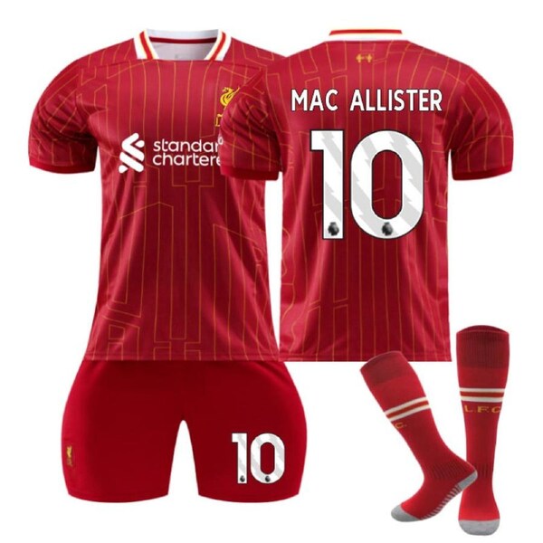 Nevenka MAC ALLISTER #10 Liverpool Club Home Jersey Soccer Jersey Kit Football T-shirt Set for Adult Kids 26