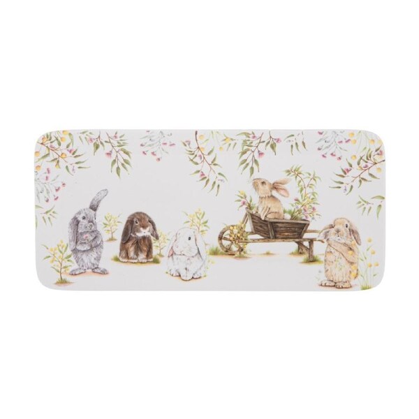 Ashdene Bunny Tales Rectangle Serving Platter Serveware Animal Art