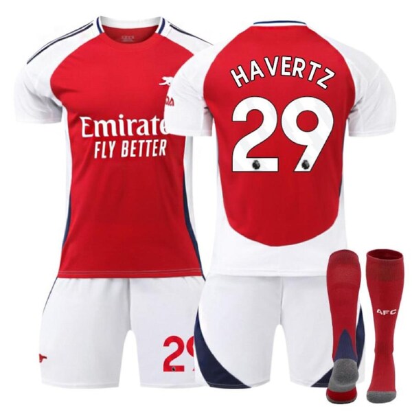 Nevenka HAVERTZ #29 Arsenal Club Home Jersey Soccer Jersey Kit Football T-shirt Set for Adult Kids 28