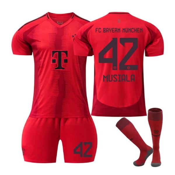 Nevenka MUSIALA #42 Bayern Club Home Jersey Soccer Jersey Kit Football T-shirt Set for Adult Kids 26