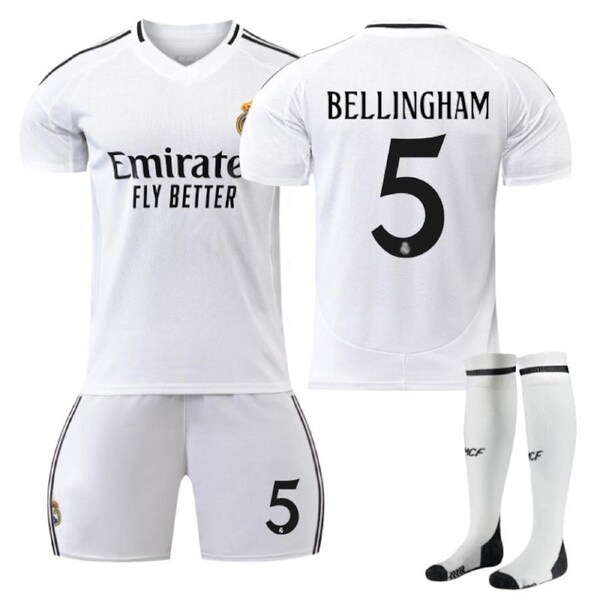 Nevenka BELLINGHAM #5 Real Madrid Club Home Jersey Soccer Jersey Kit Football T-shirt Set for Adult Kids 26
