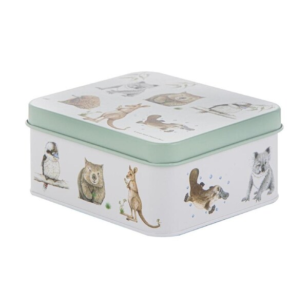 Ashdene Bush Buddies Storage Biscuit Tin W/ Lid Aussie Animal Art
