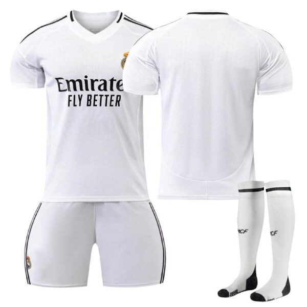 Nevenka Real Madrid Club Home Jersey Soccer Jersey Kit Football T-shirt Set for Adult Kids 18