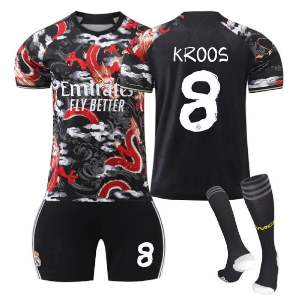 Nevenka KROOS #8 Dragon Pattern Commemorative Edition Soccer Jersey Kit Football Set for Adult Kids S