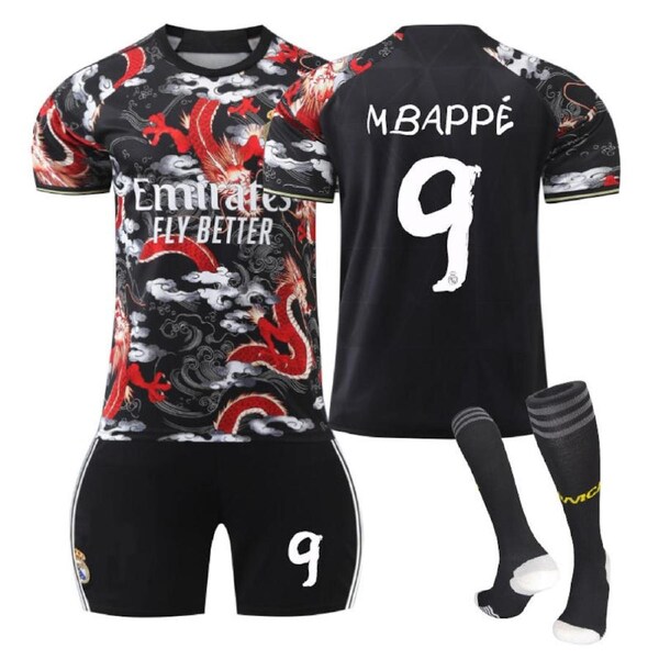 Nevenka MBAPPE #9 Dragon Pattern Commemorative Edition Soccer Jersey Kit Football Set for Adult Kids 24