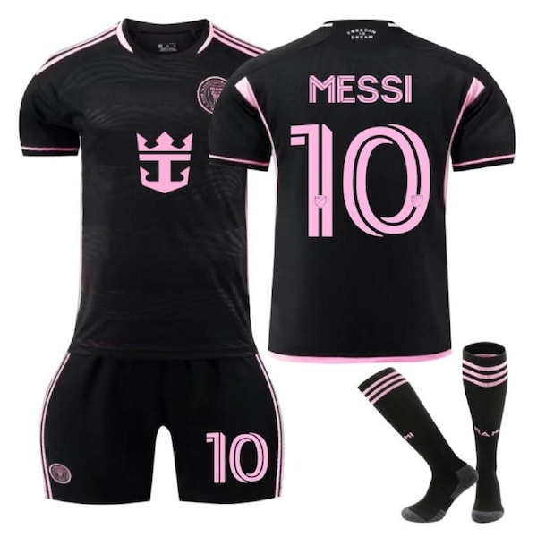 Nevenka MESSI #10 Miami Club Away Soccer Jersey Kit Football T-shirt Set for Adult Kids 2XL