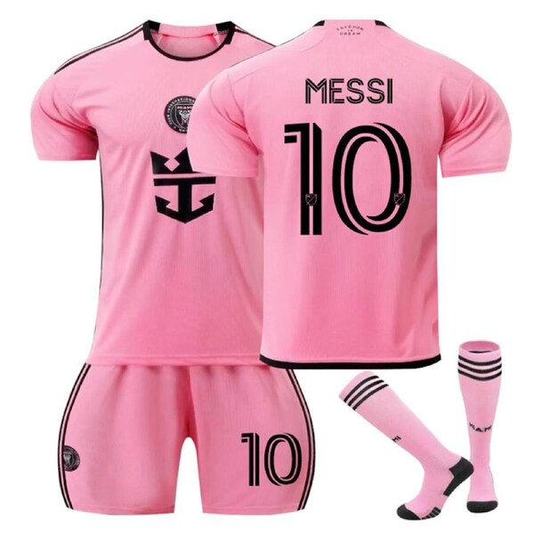 Nevenka MESSI #10 Miami Club Home Soccer Jersey Kit Football T-shirt Set for Adult Kids 2XL