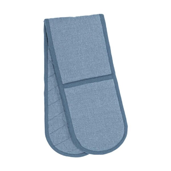 Eco Ladelle Cotton Fabric Durable Double Oven Mitt Cookware Blue