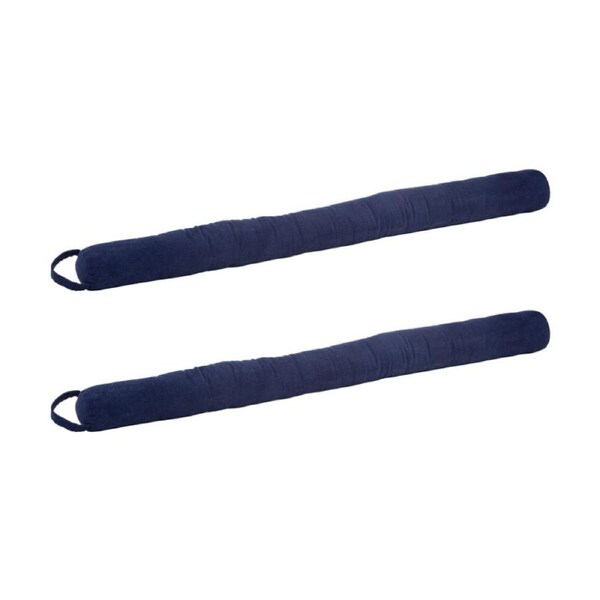 2x Ladelle Mossman Corduroy Coastal Weather Draught Excluder W/ Handle Navy
