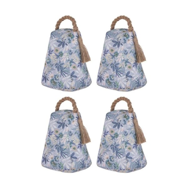 4x Ladelle Mossman Pattern Weighted Door Stop W/ Handle & Braided Tassel Floral