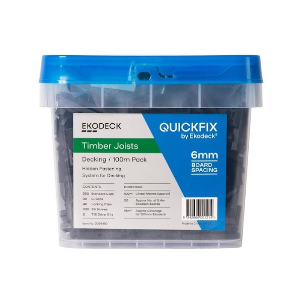 Ekodeck Quickfix 6mm 100Lm Kit for Timber Joists