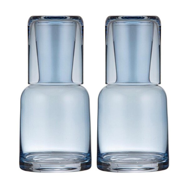 2x 2pc Ladelle Mossman Carafe & Glass Drinkware Set 750ml/300ml Blue