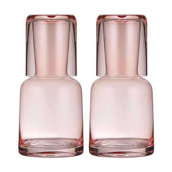 2x 2pc Ladelle Mossman Carafe & Glass Drinkware Set 750ml/300ml Blush