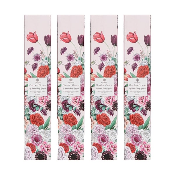 4x 6pc Ashdene Garden Grace Scented Fragrance Drawer Liner Bouquet