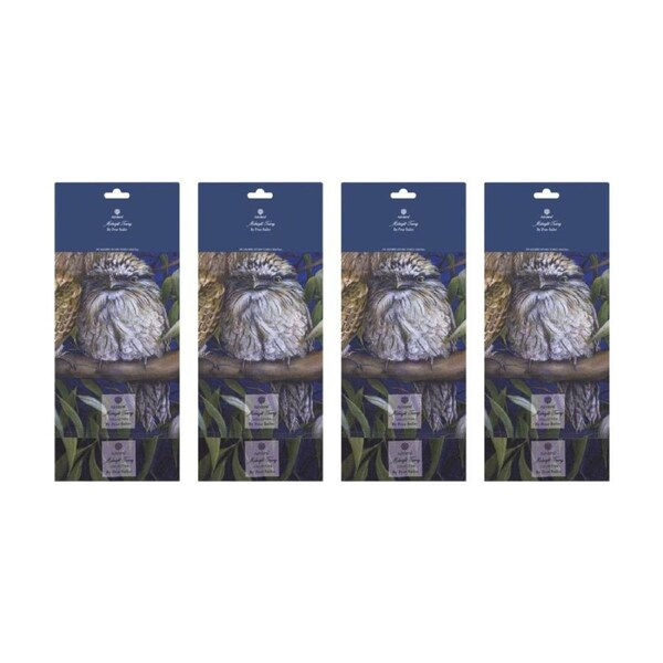 4x 2pc Ashdene Midnight Tawny Kitchen Tea Towel Set Frogmouth Bird Animal Art