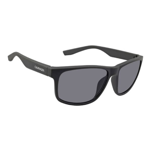 Calvin Klein CK19539S Mens Sunglasses Matte Grey Frame Grey Lens Rectangular