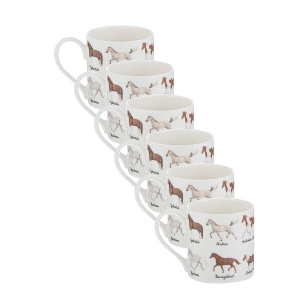 6x Ashdene Best In Breed Farm Drinking Mug Cup Horse Animal Art