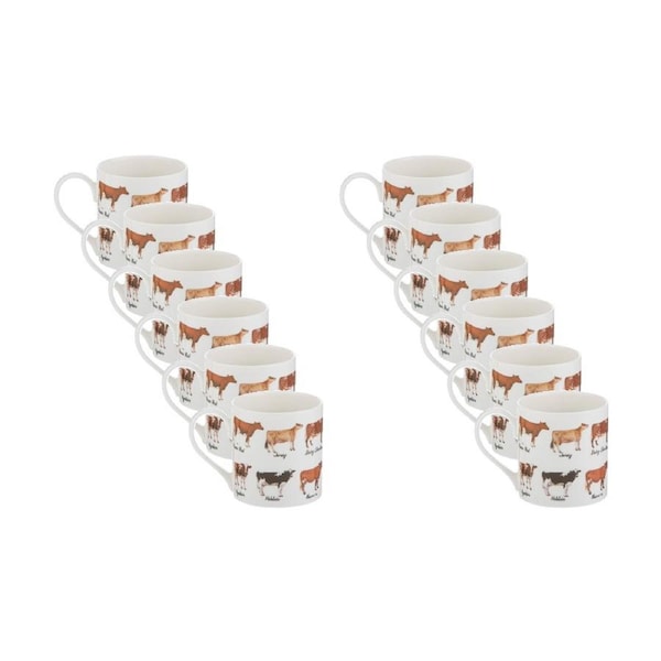 12x Ashdene Best In Breed Farm Drinking Mug Cup Dairy Cow Animal Art