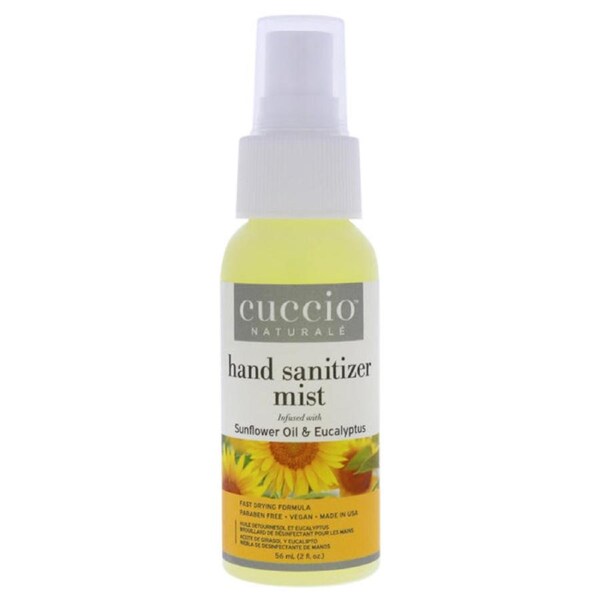 Hand Sanitizer Mist - Sunflower Oil and Eucalyptus by Cuccio Naturale for Unisex - 2 oz Hand Sanitizer 2 oz