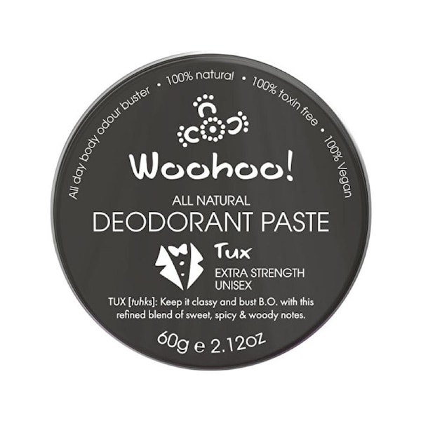 Woohoo Deodorant Paste Tux (Extra Strength) Tin 60g 60g
