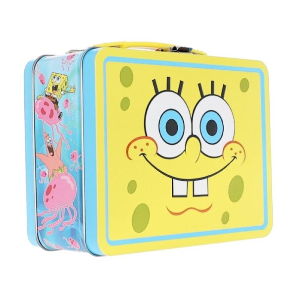 Aquarius SpongeBob SquarePants Fun Metal Kids Food Storage Lunchbox Yellow/Blue