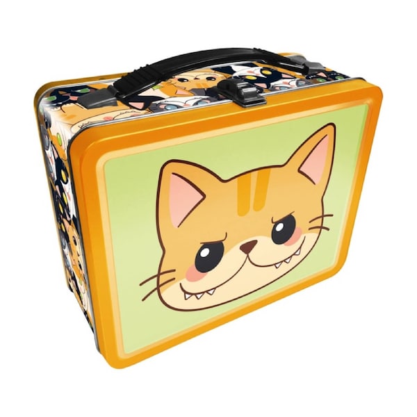 Gamago Sweet Sour Cat Fun Metal Kids Food Storage Lunchbox Multicolour