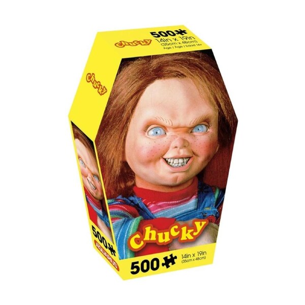 Aquarius Chucky Coffin Box 500 Piece Jigsaw Puzzle Game Multicolour