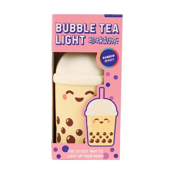 Gift Republic Bubble Tea Soft Touch Colour Changing Night Light Brown