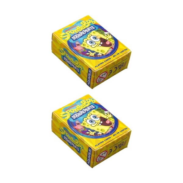 2x Aquarius SpongeBob SquarePants Chiisai Mini Playing Cards Deck Game 3Y+