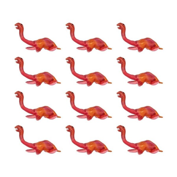 12x Keycraft Sandimals Dinosaur Colourful Shimmering Fabric Plush Toy Assorted