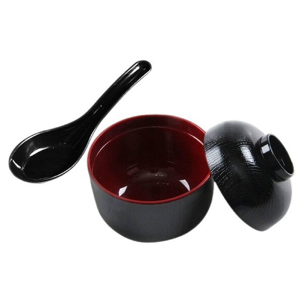 1 Set of Japanese Style Soup Bowl Covered Soup Bowl Multi-function Small Soup