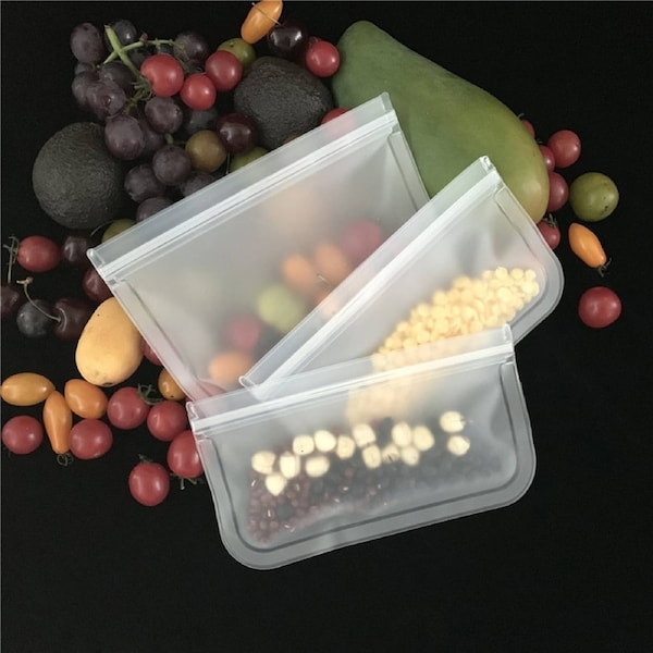 4 Pcs Food Storage Sandwich Package Bag Clear Sealable Bags Baggies